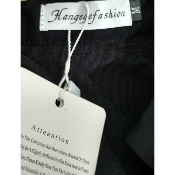 Semi Formal Black Dress M Medium Dark Feminine Frilly Floral Design - Picture 7 of 11